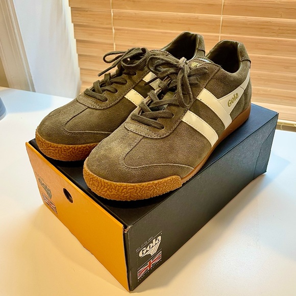 Gola Olive and White Men's Sneakers - Picture 1 of 6